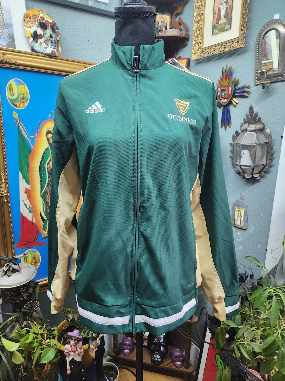 adidas x Guinness Green and Cream Varsity Track Jacket